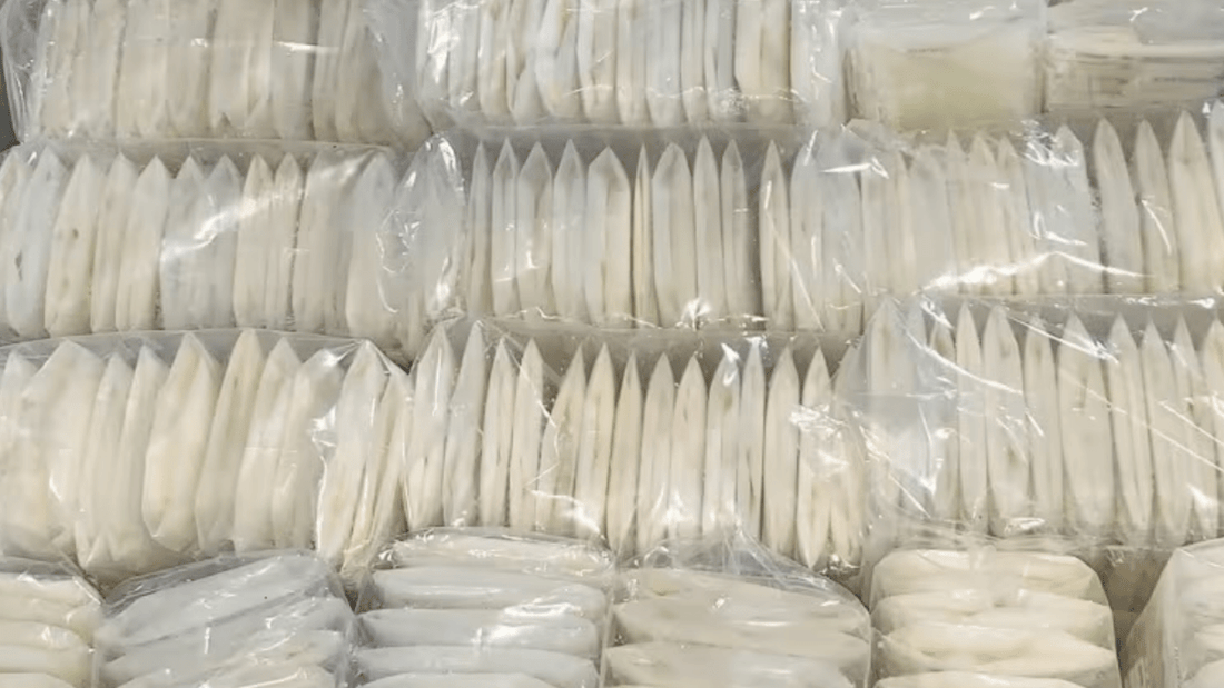 frozen expressed breast milk in deep freezer